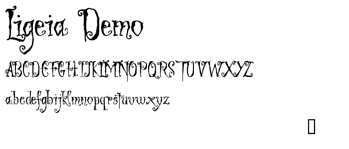 Ligeia Demo font